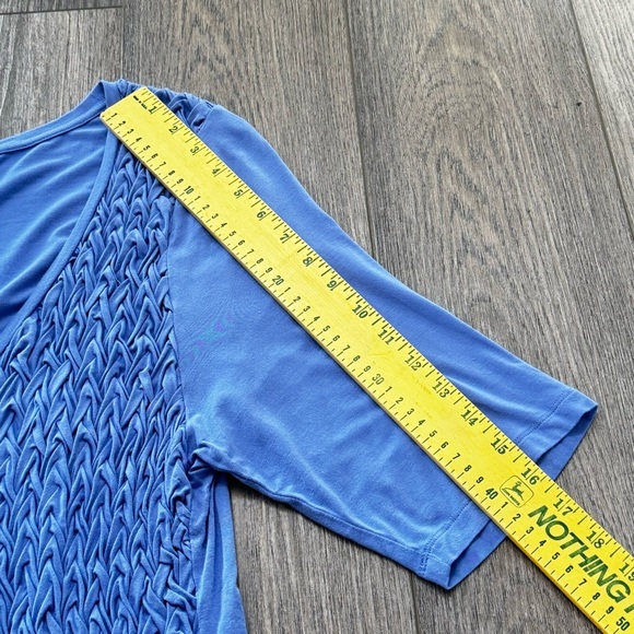 Soft Surroundings, Corneille Tunic, Basket Weave Periwinkle Size 1X - Picture 8 of 12